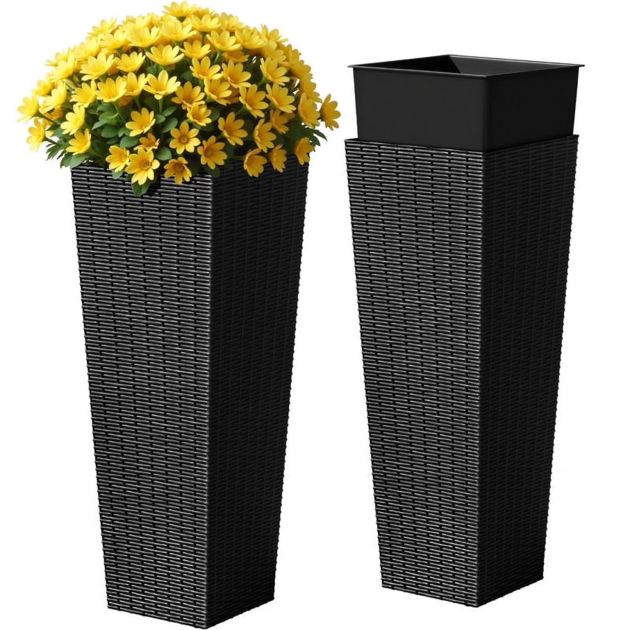 Homall 2-Pack 32″ Tall Outdoor Plastic Planters Deal: Save $52 at Walmart
