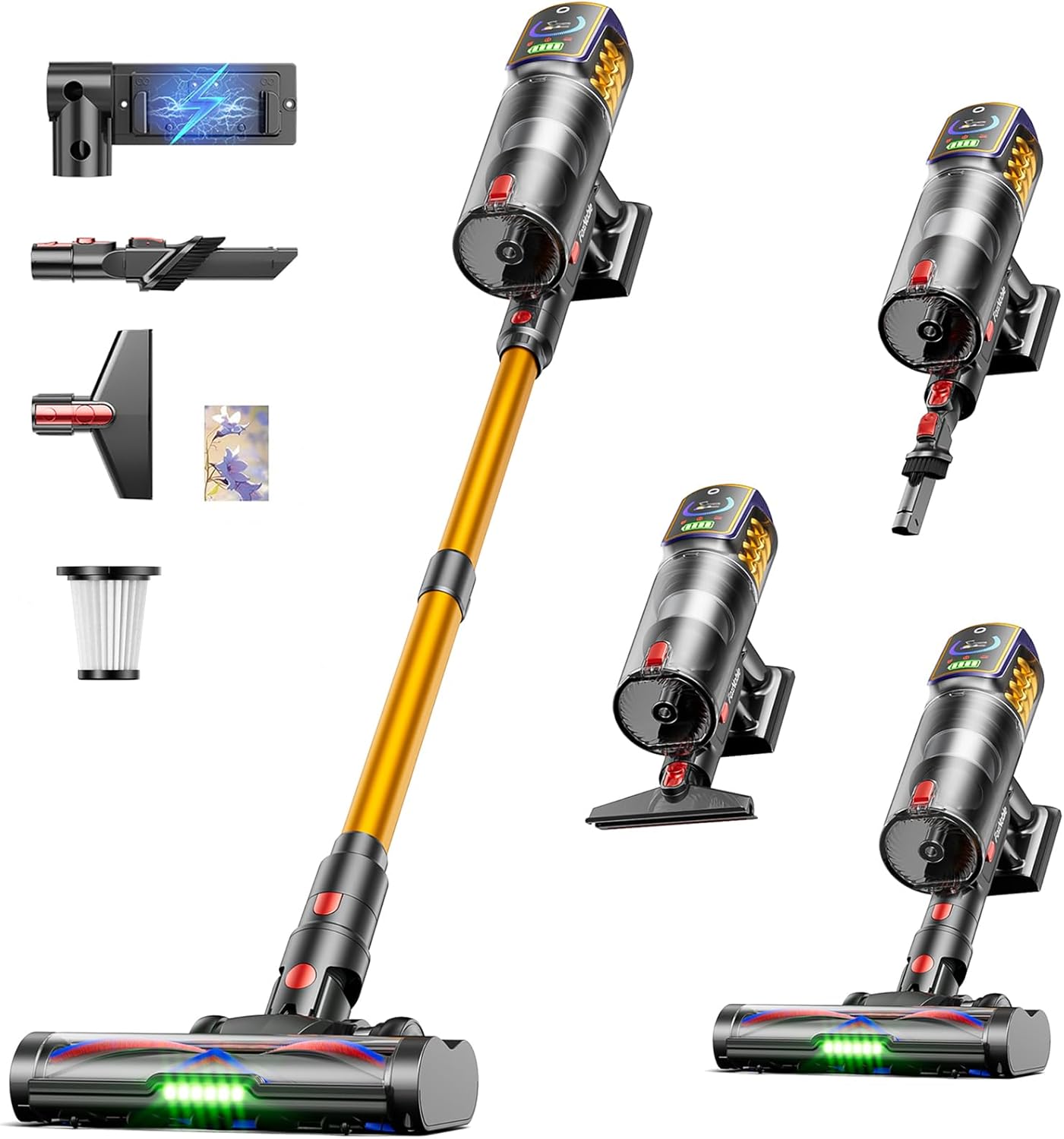 Cordless Vacuum Cleaner,50KPa 600W 65Mins Vacuum Cleaners fo deal at Amazon