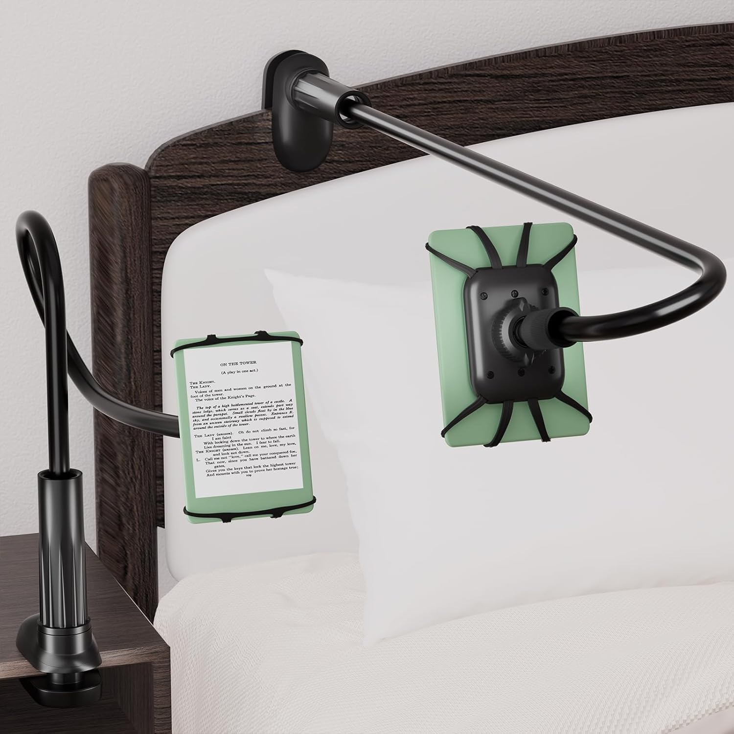 Arctiiro Gooseneck Kindle Holder for Reading in Bed - [Case- deal at Amazon