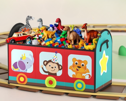 Train-Themed Toy Storage Organizer for Kids Deal