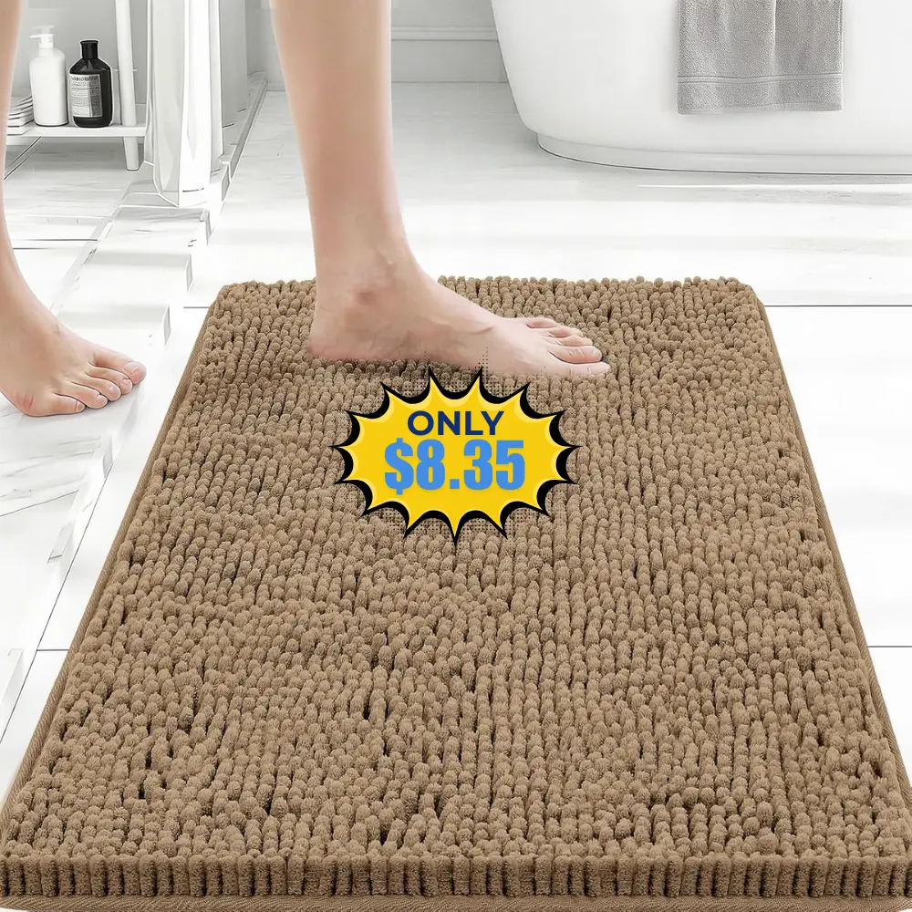 Bcoimo Bathroom Rugs 24×17 Deal: Save 7%