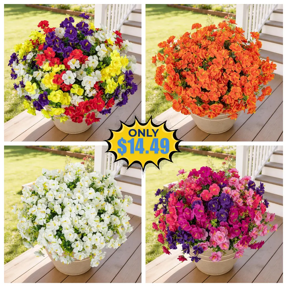 Lnoicy 16 Bundles Realistic Artificial Flowers Deal: Save 50%