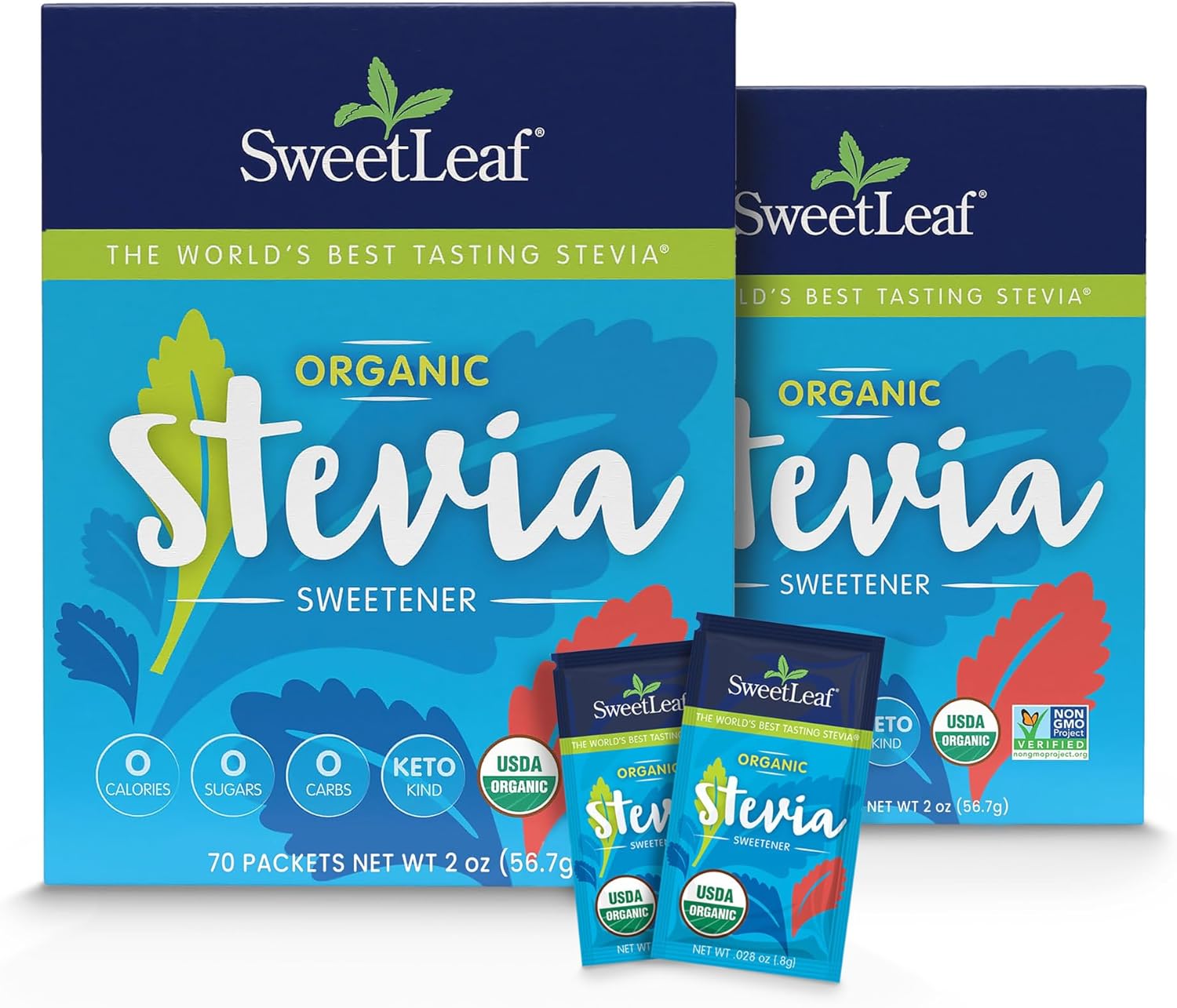 SweetLeaf Organic Stevia Powder Packets - Zero Calorie Sweet deal at Amazon