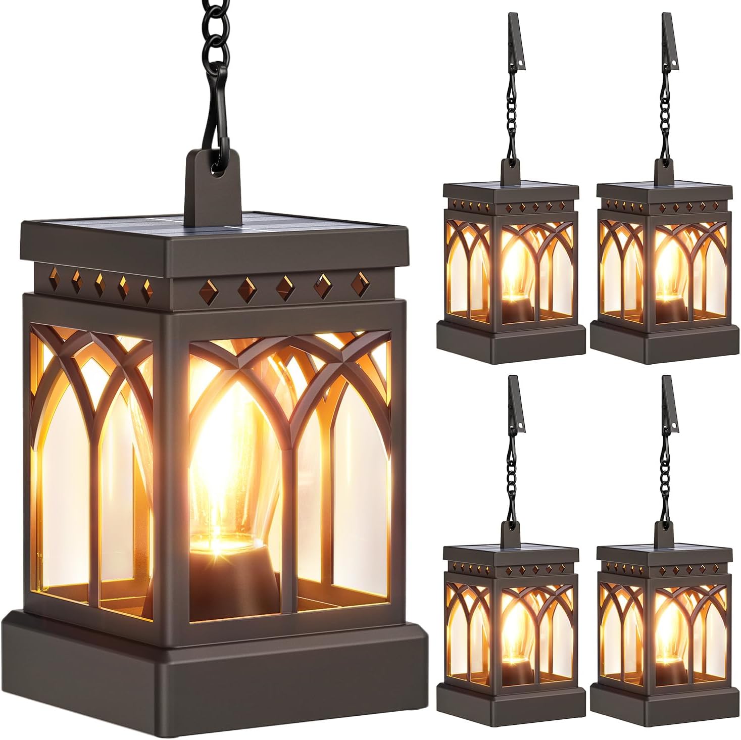 KOOPER 4 Pack Solar Lanterns Outdoor Waterproof, Brighter Ha deal at Amazon
