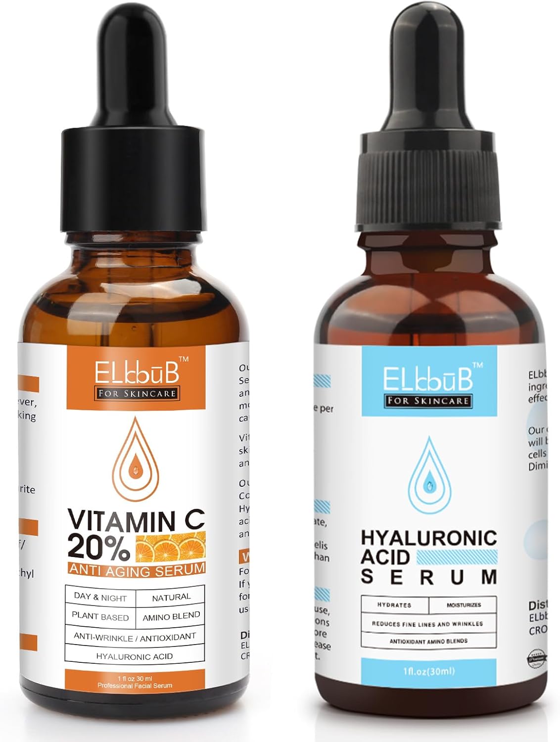 Anti Aging Vitamin C Serum Hyaluronic Acid Serum Set - with  deal at Amazon