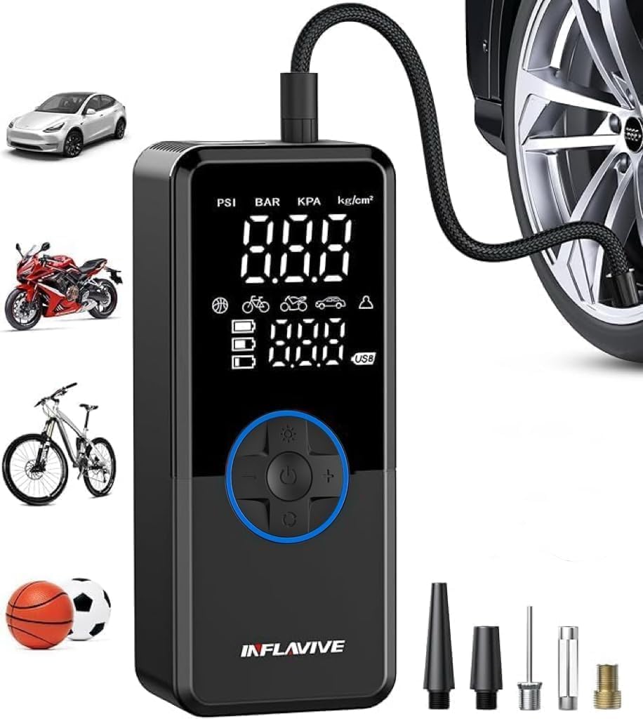 Tire Inflator Portable Air Compressor,150PSI Faster Inflation Cordless Tire for $19.99 (33% Off) at Amazon