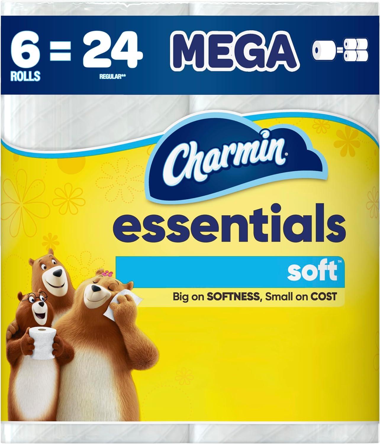 Charmin Essentials Soft Toilet Paper 6 Mega Rolls Only
