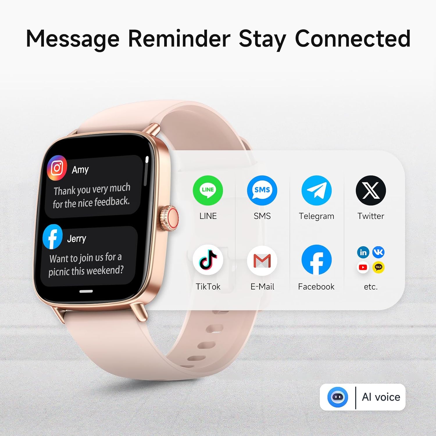Women’s Smart Watch with 2 Bands for $39.84 (34% Off) at Amazon