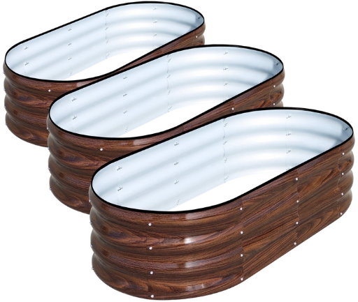 Walmart Patio & Garden Pick: SnugNiture Galvanized Raised Garden Bed 3-Pack for $69 (50% Off) at Walmart