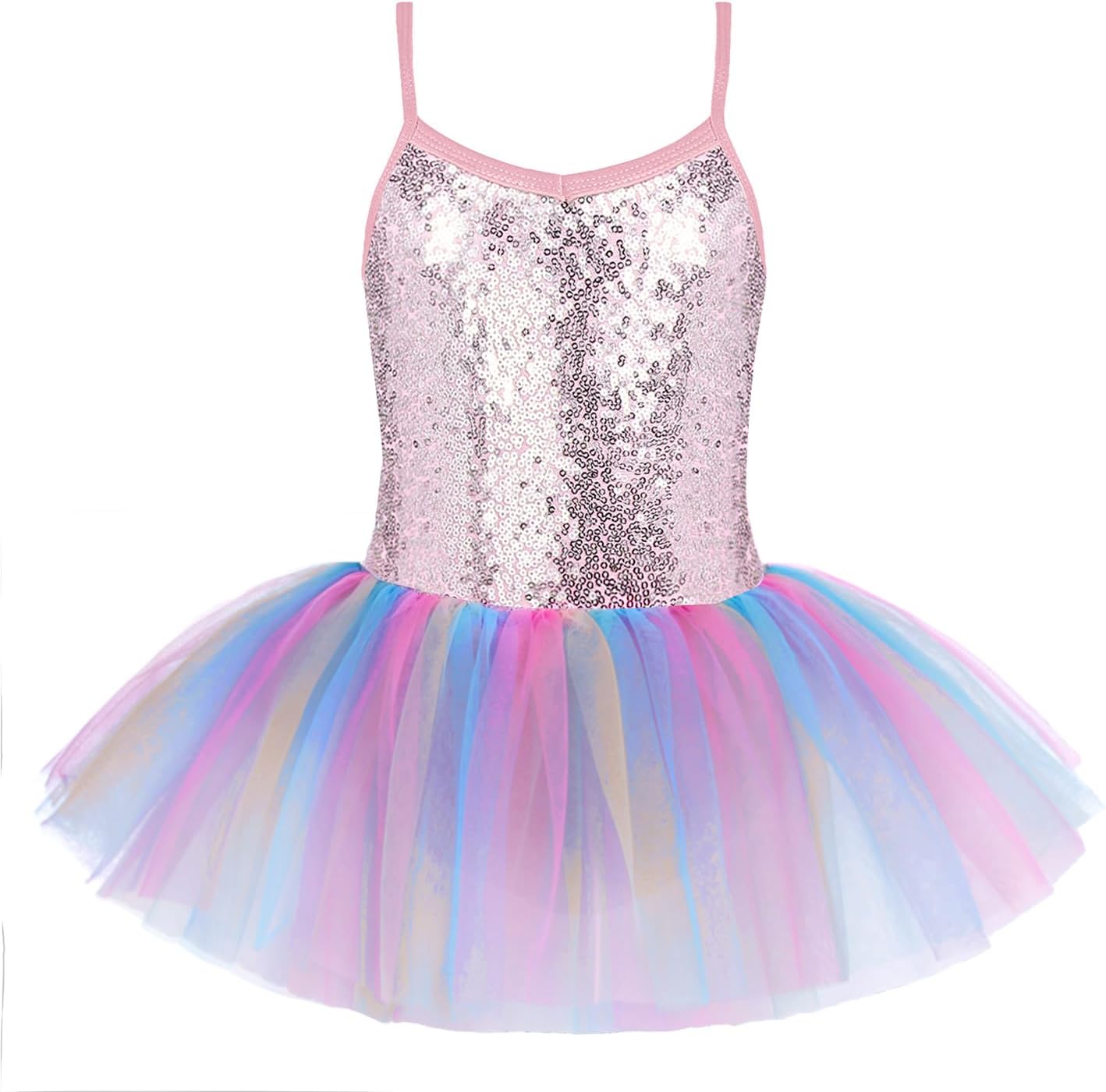Zaclotre Girls Strap Ballet Leotards Tutu Dress Sparkly Sequ deal at Amazon