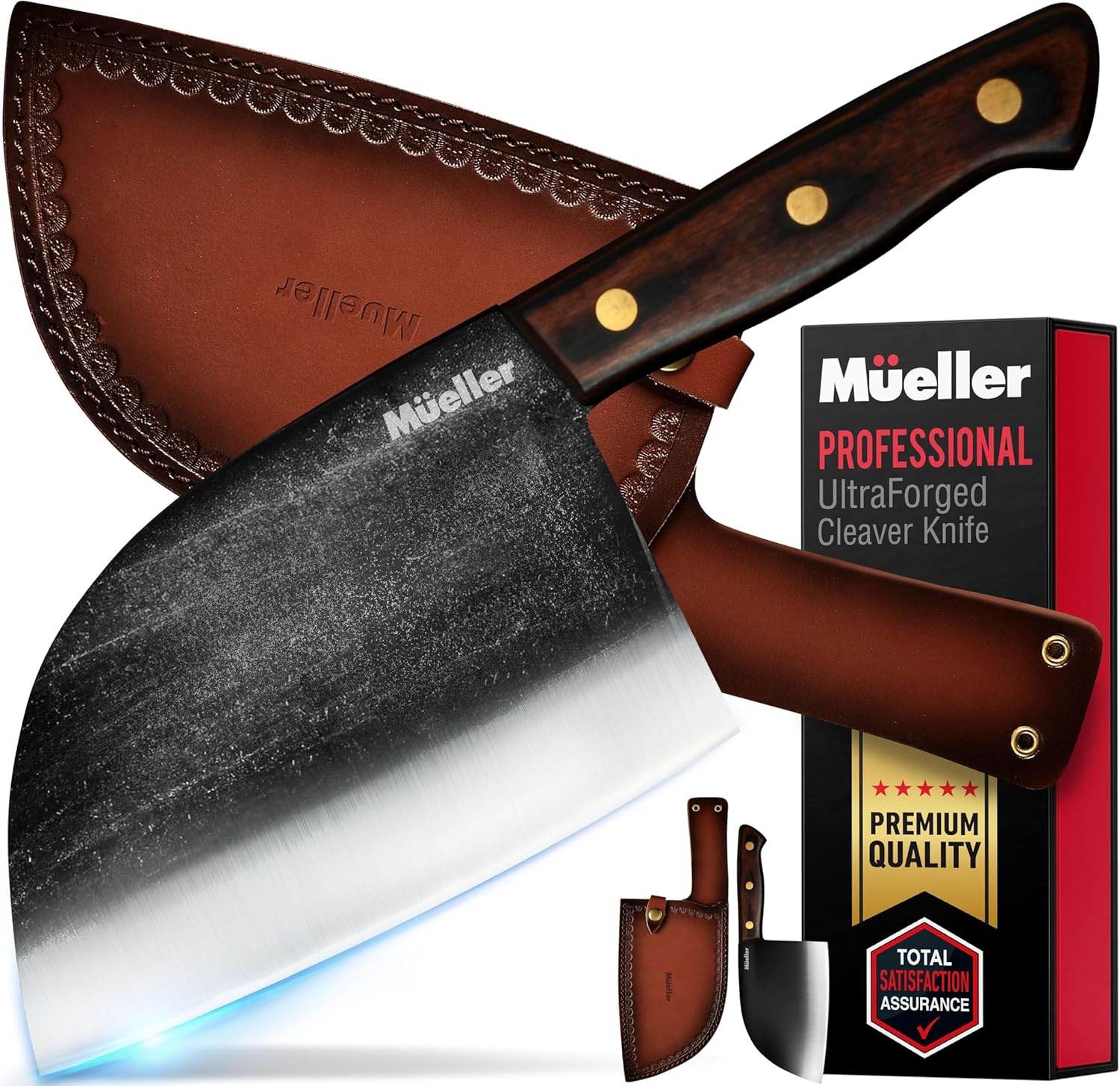 Mueller Outstanding Ancient Forged Serbian Meat Cleaver Knif deal at Amazon