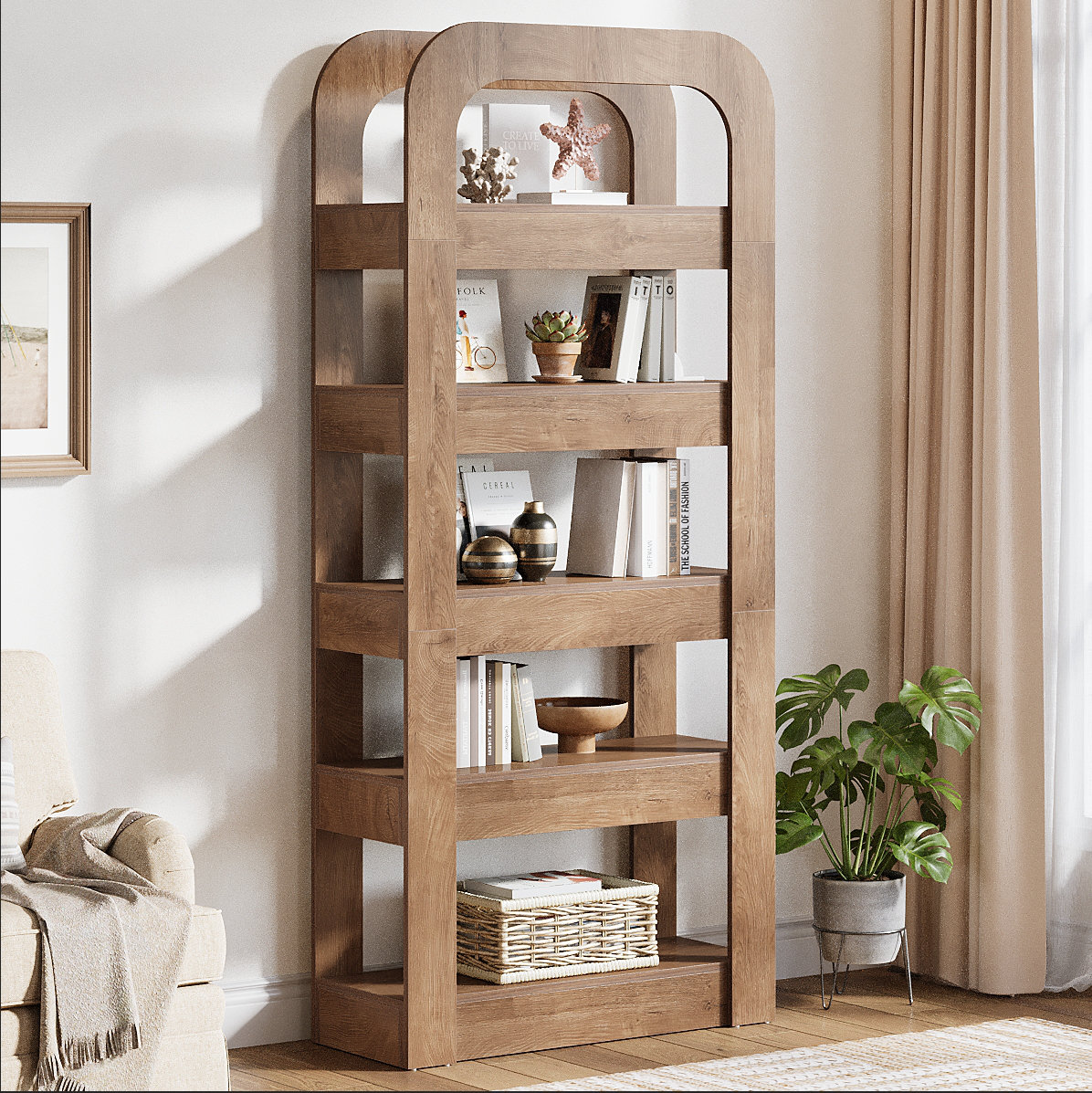 Millwood Pines 5-Tier Bookshelf Deal at Wayfair: Now $139.99