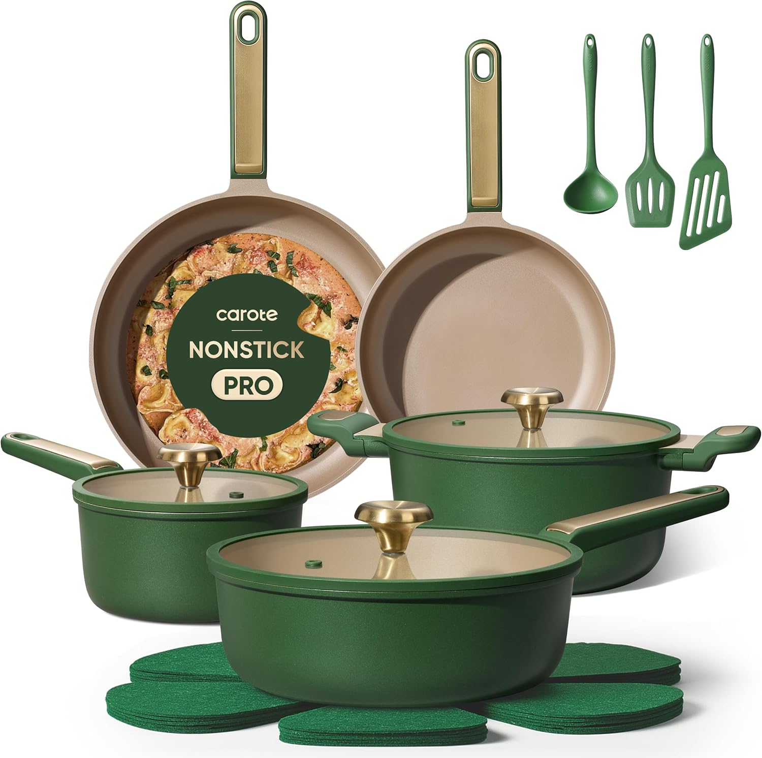 Carote 16-Piece Non Stick Cookware Set Only for $69.99 (65% Off)