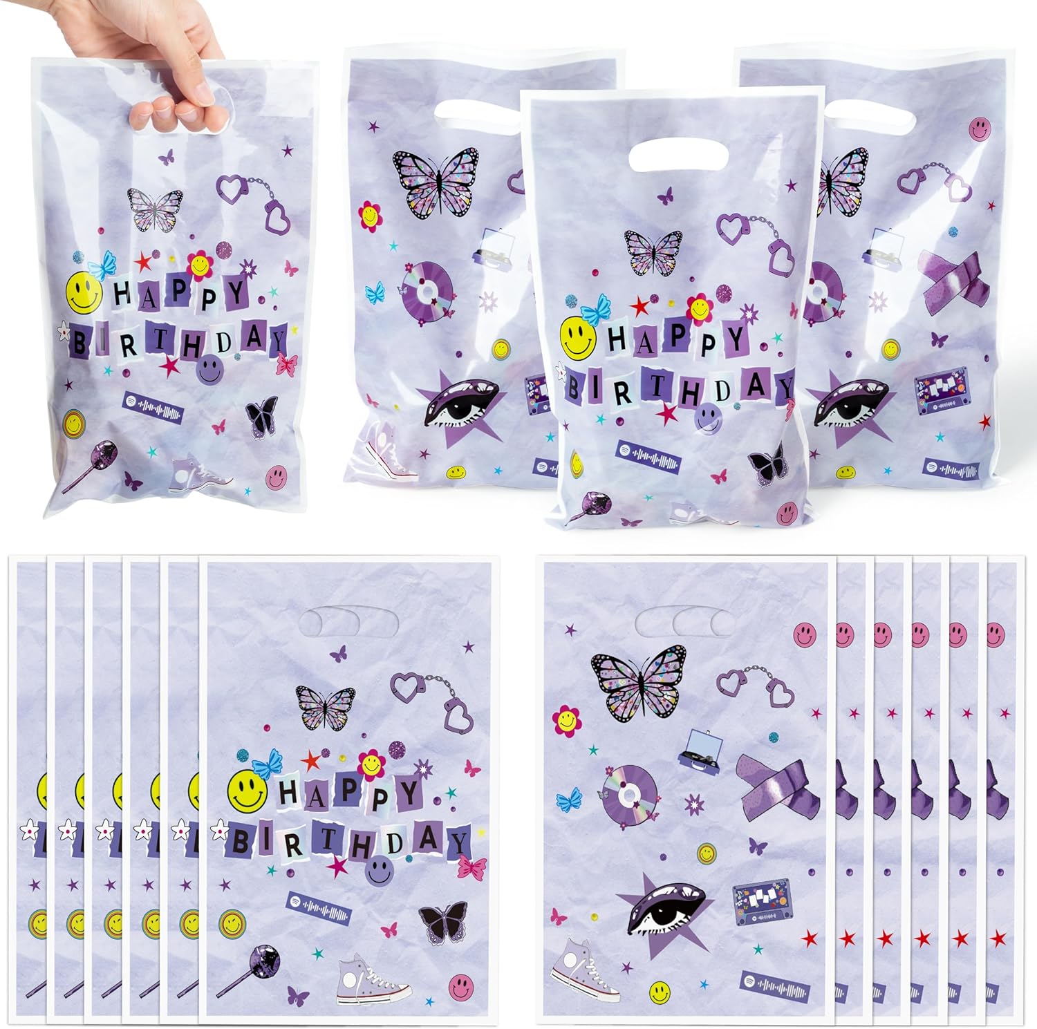 BHronony Pop Music Birthday Bags - 50pcs Popular Music Party deal at Amazon
