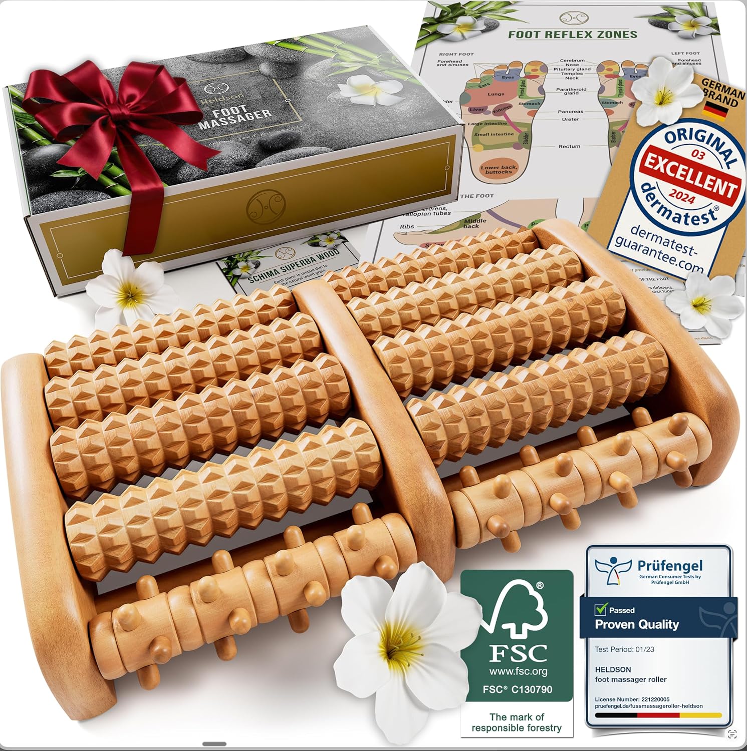 HELDSON® Foot Massager Roller Plantar Fasciitis Pain Relief deal at Amazon