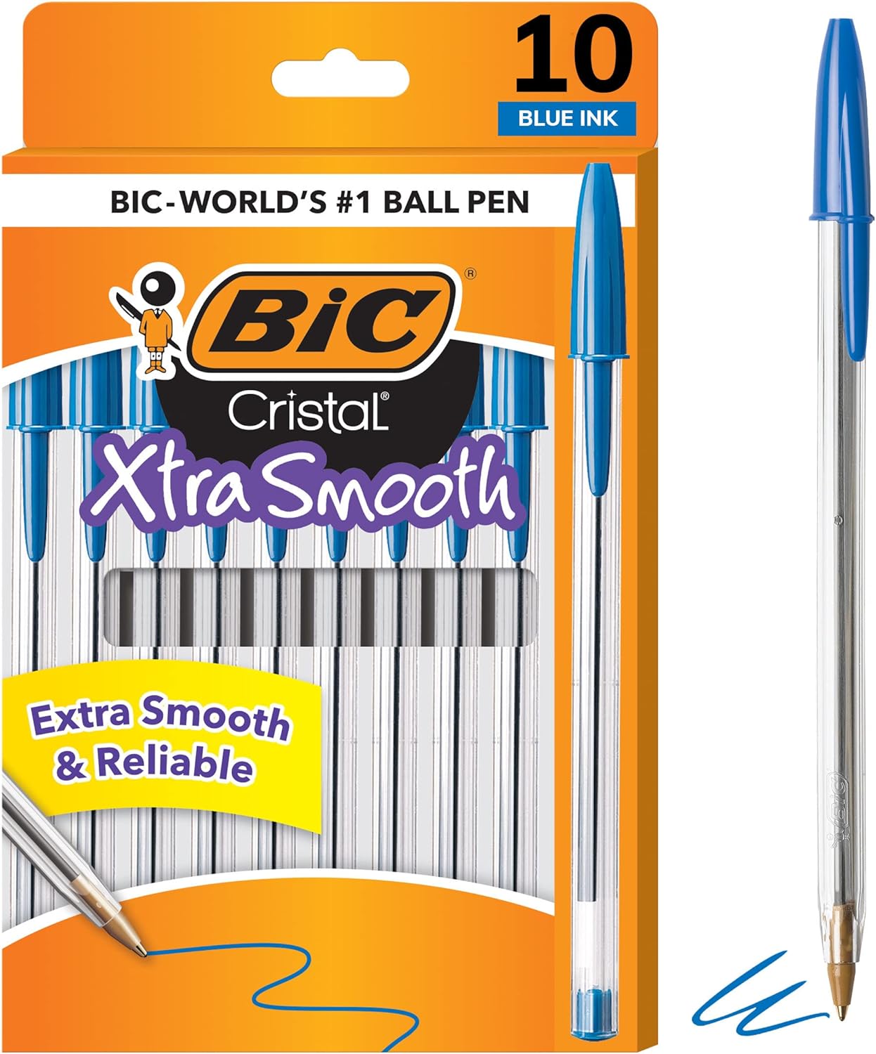 BIC Cristal Xtra Smooth Ballpoint Pens 10 Count Only for $1.57 (47% Off) at Amazon