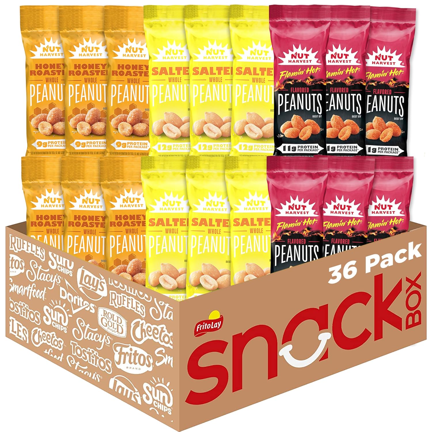 Nut Harvest Peanuts Multipack 36-Count Just