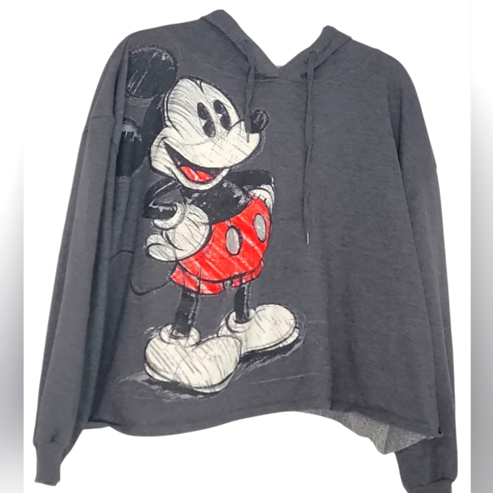 Disney Mickey Mouse Women’s Cropped Boxy Graphic Sweatshirt Only for $7.23 at Walmart