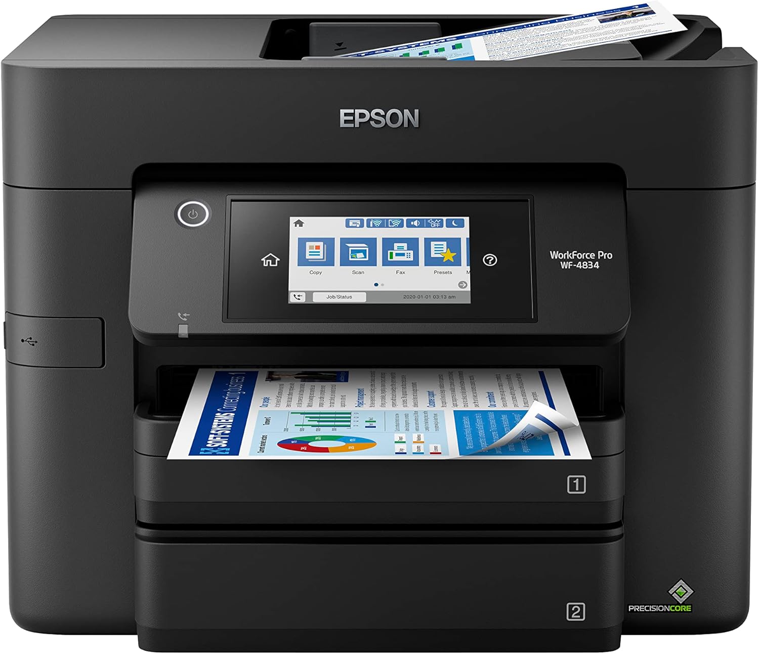Epson WorkForce Pro WF-4834 Wireless All-in-One Printer Only for $129.99 (53% Off) at Amazon
