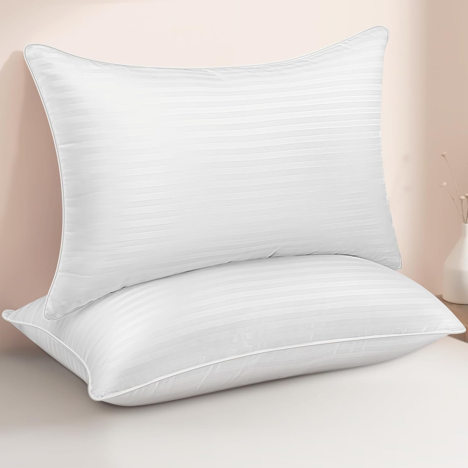 HEYCUZI Queen Size Bed Pillows Set of 2 - Breathable Premium deal at Amazon