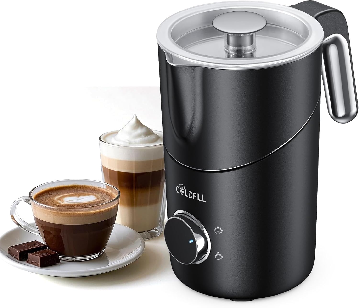 8-in-1 Milk Frother, 21.16oz/600ml Detachable Milk Frother and Steamer with 3 for $69.99 (56% Off) at Amazon