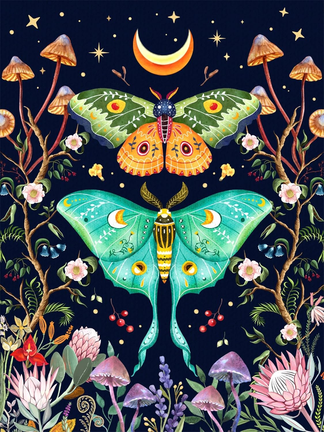 SANYUN Diamond Art Kits for Adults Beginners,Luna Moth 5D Diamond Painting for $7.59 (24% Off) at Amazon