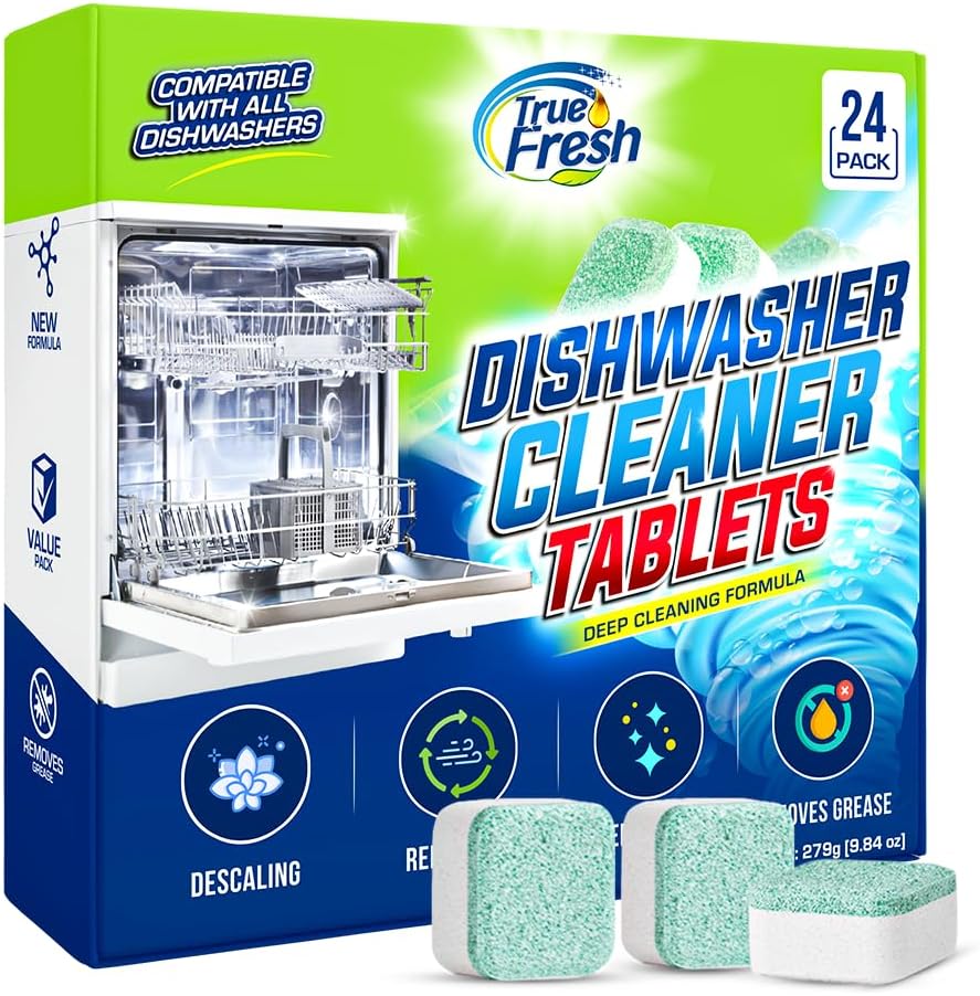 True Fresh Dishwasher Cleaner & Deodorizer Tablets, 24-Pack  deal at Amazon