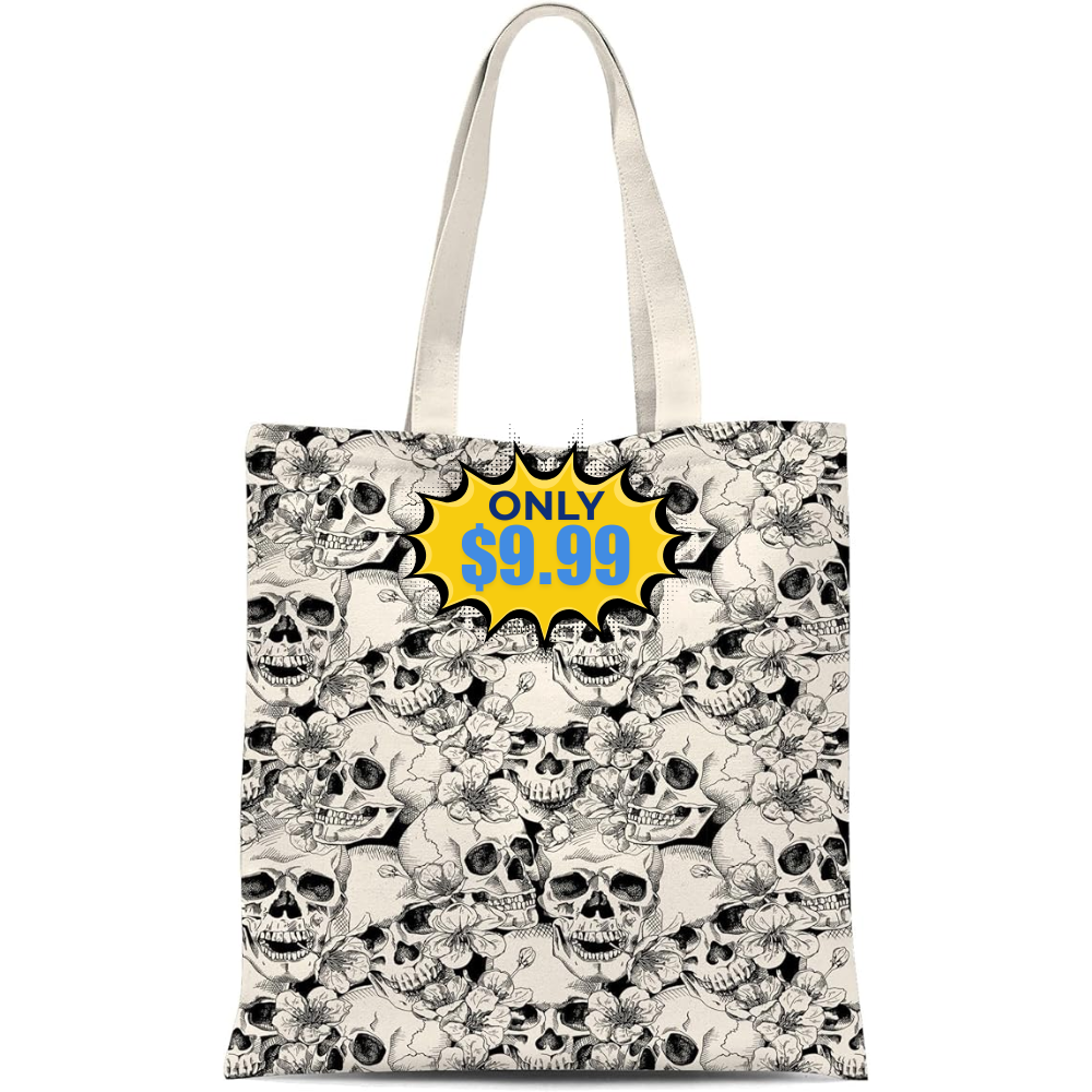 ATHAND Goth Skull Canvas Tote Bag Deal: Save 38%