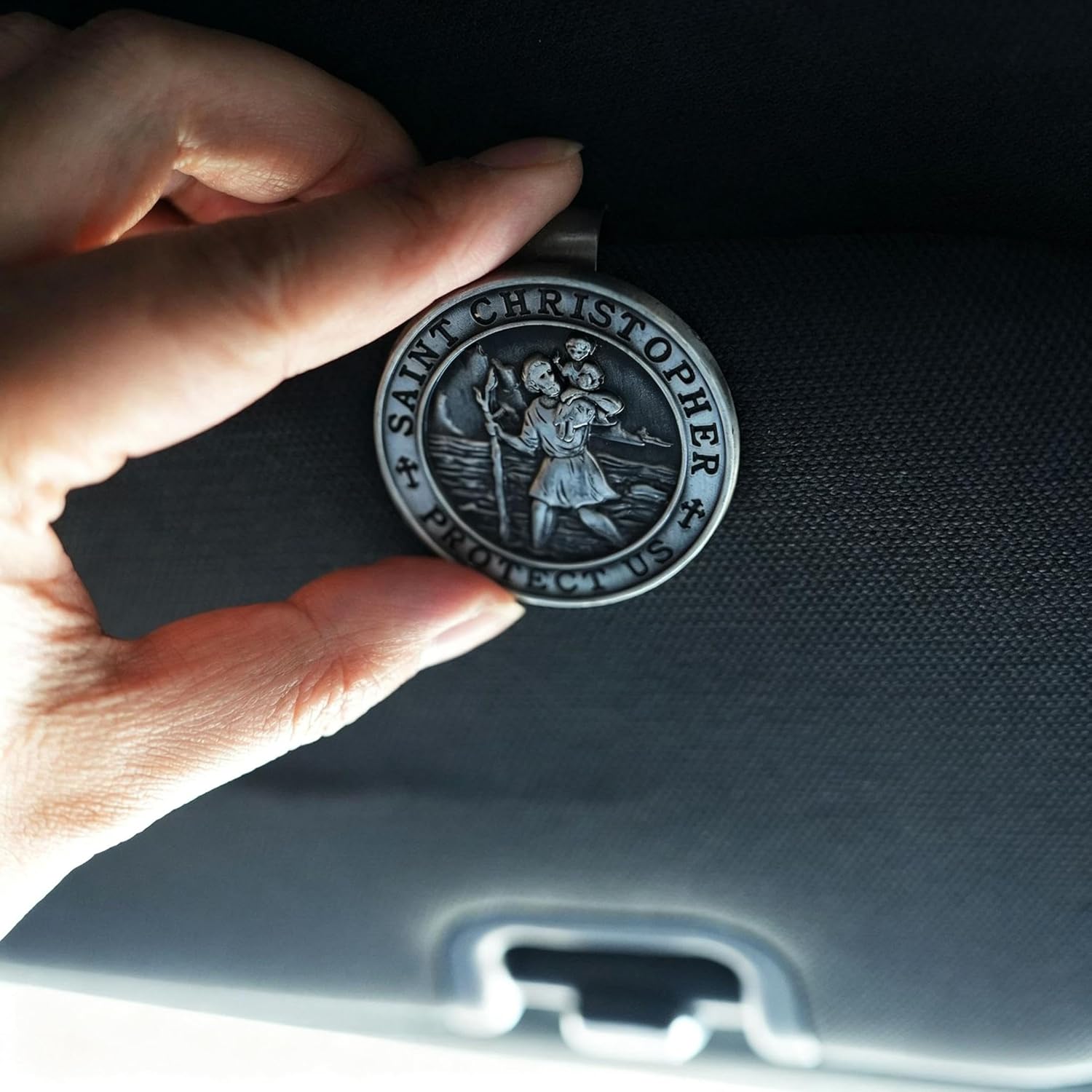 Fxddya St. Christopher Medal for Car, Metal Saint Christophe deal at Amazon