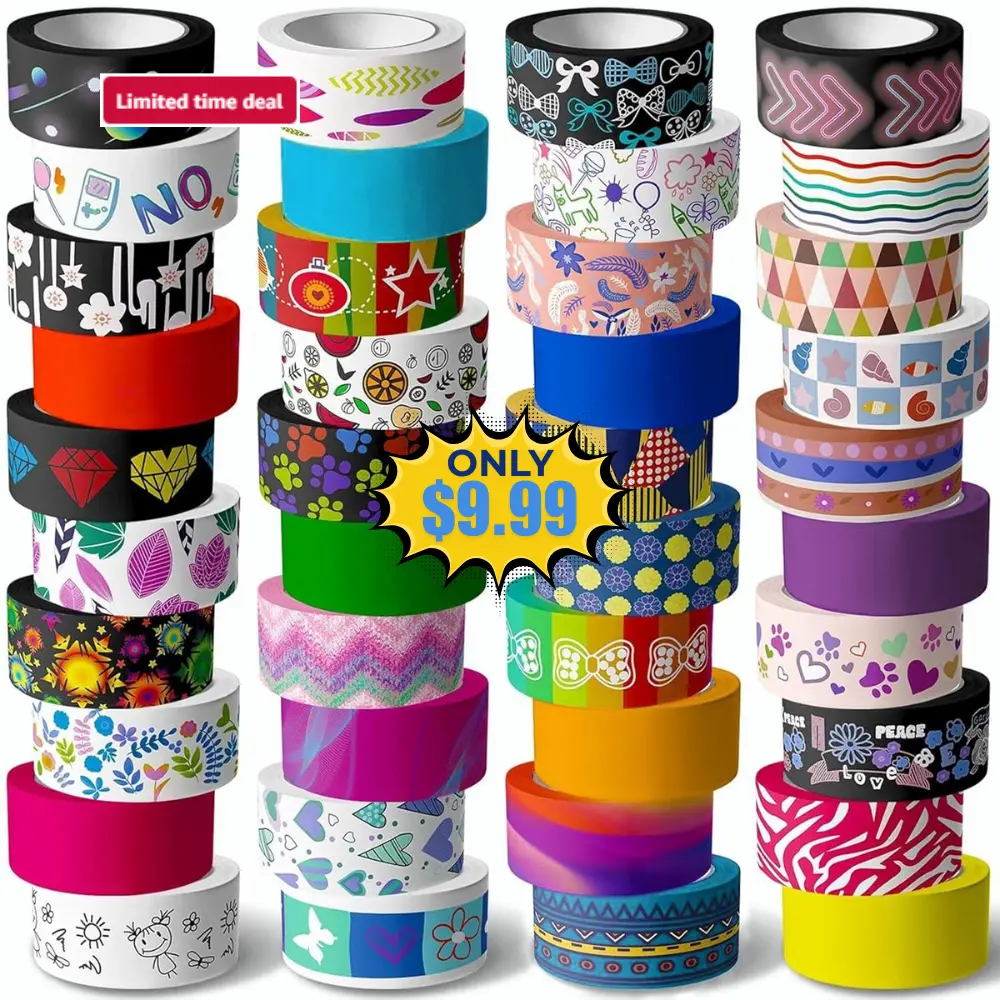 KUNMINGER 40 Rolls Washi Tape Set Deal: Save 41%