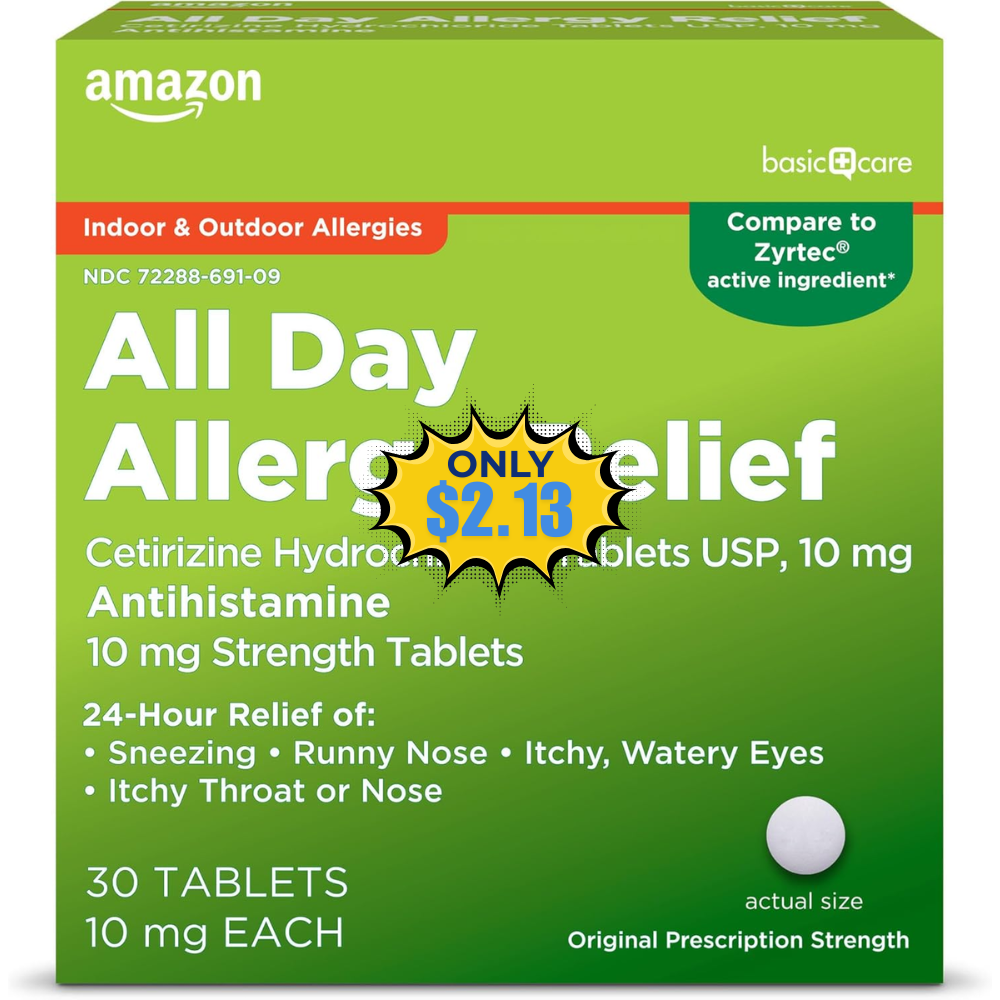 Amazon Basic Care All Day Allergy Deal: Save 24%