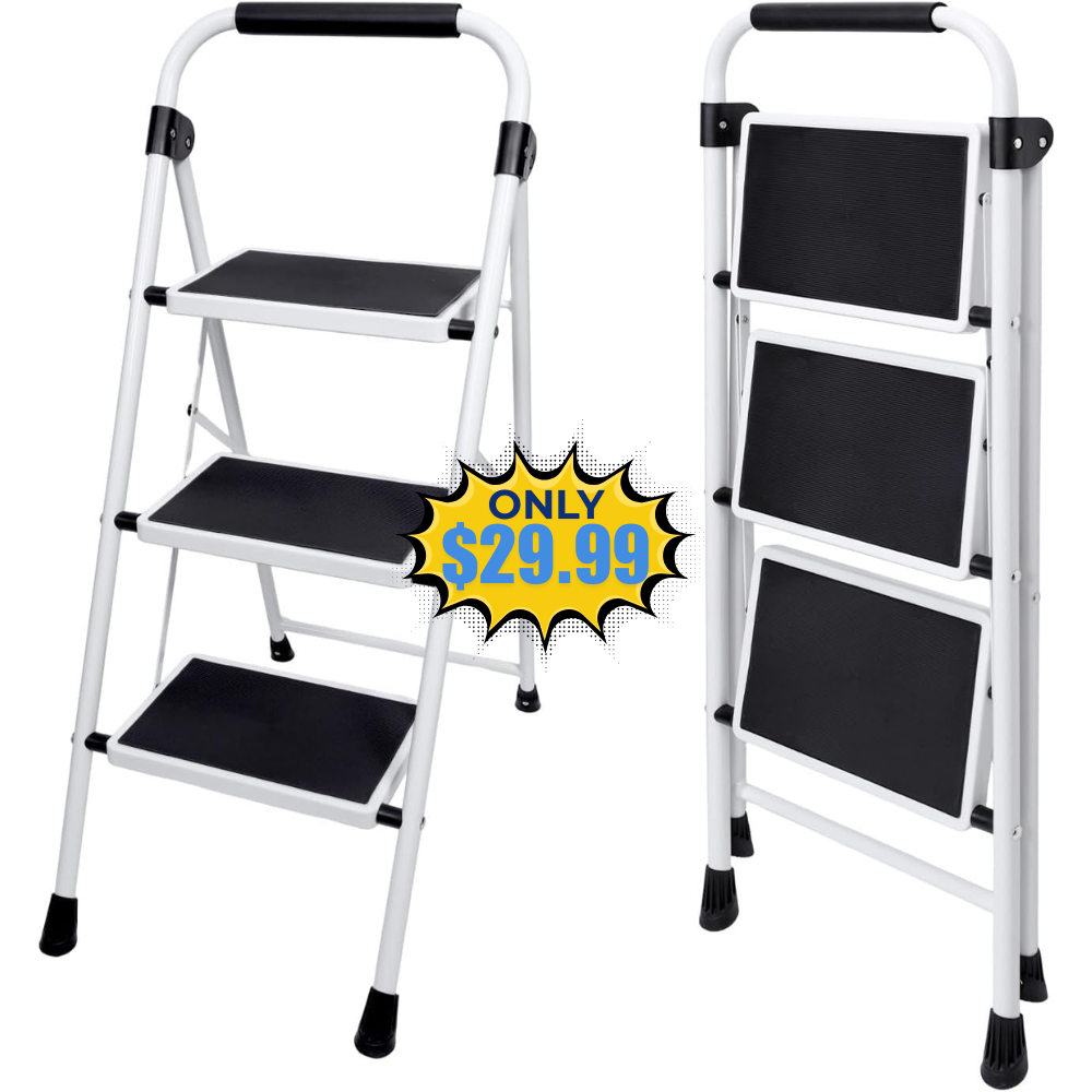 DUMOS 3 Sturdy Step Stool Deal: Save 40%