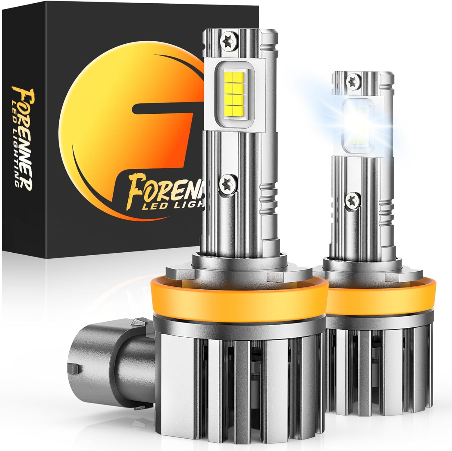 FORENNER H11 Bulbs, 40000LM 800% Super Brightness, H11/H9/H8 deal at Amazon