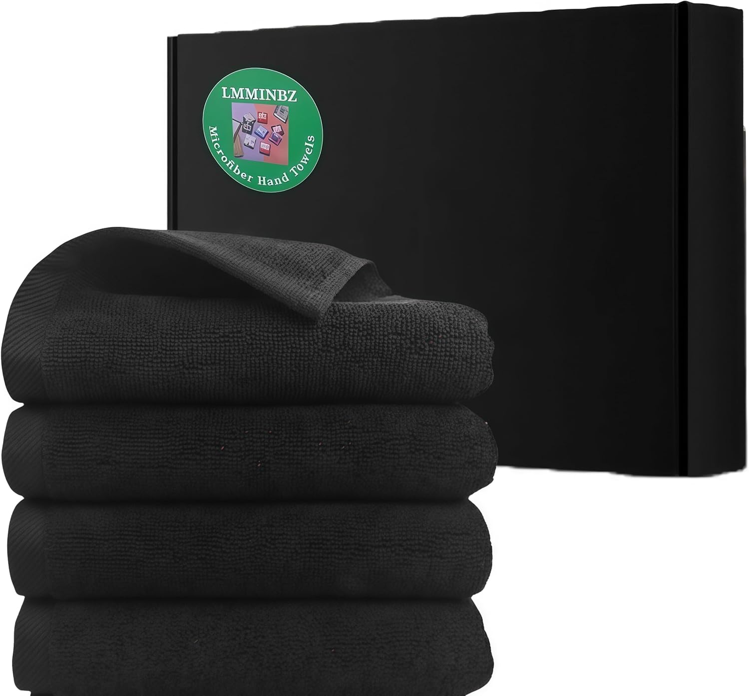 LMMINBZ 4Pcs Black Hand Towels for Bathroom Christmas Decora deal at Amazon