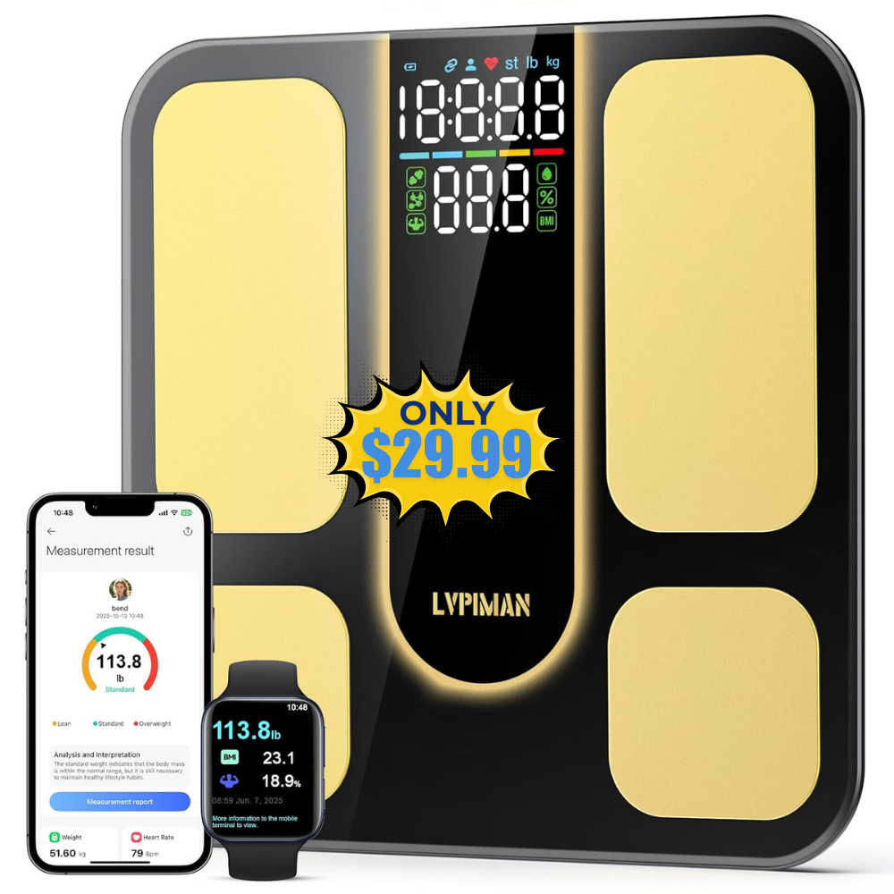 Smart Scale for Body Weight Promo: Use Code 8LWF7HVX