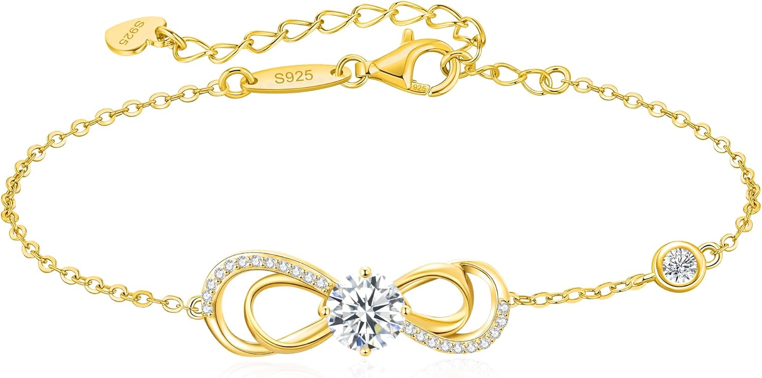 Seelove Valentine's Day Gift Moissanite Infinity Heart Brace deal at Amazon