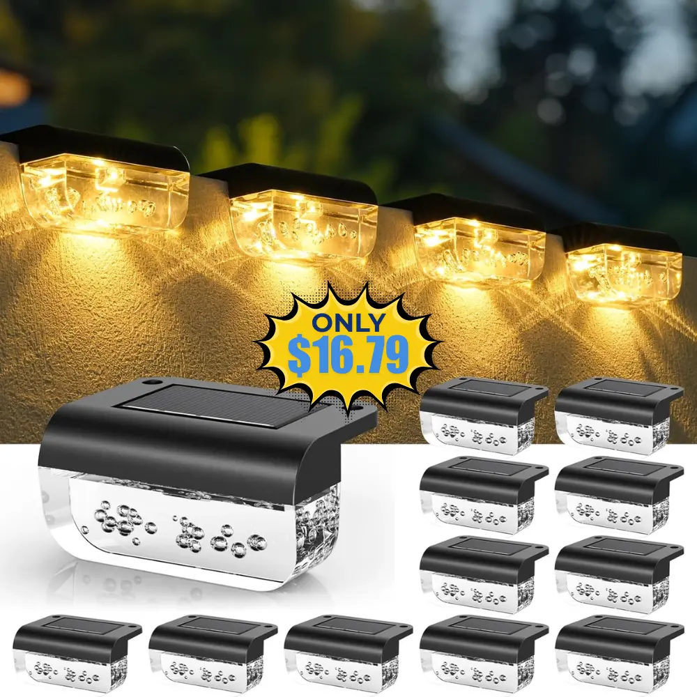 12 Pack Solar Fence Lights Deal: Save 7%