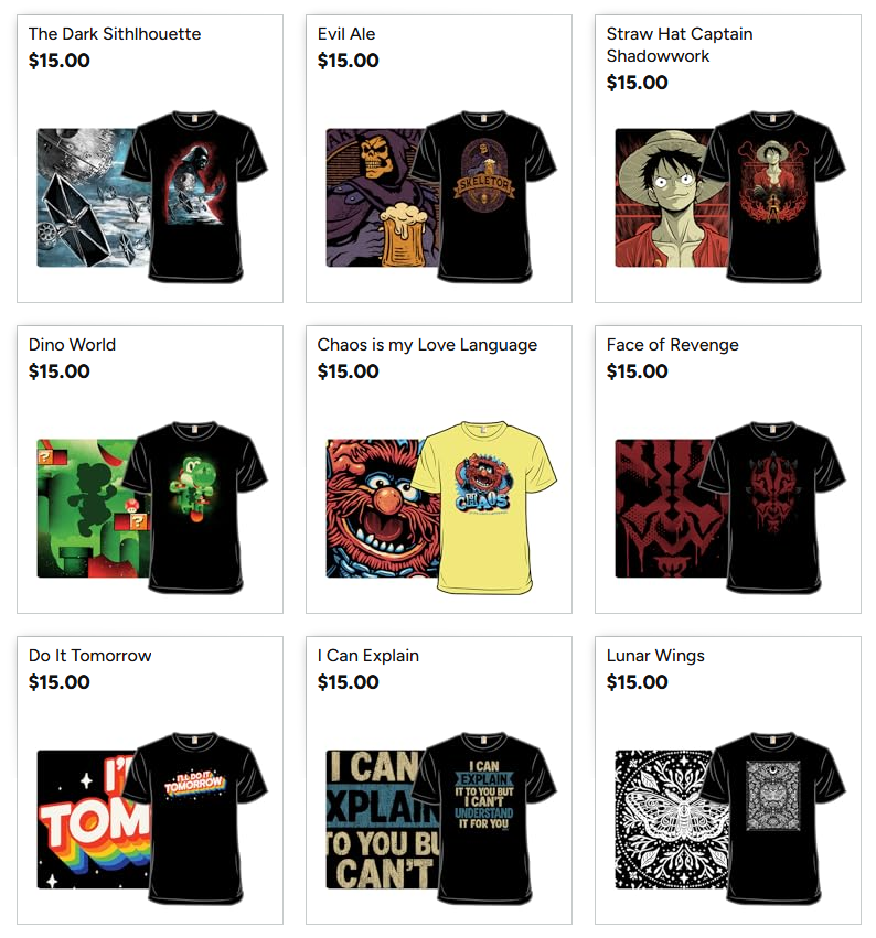 5 Shirts Deal for $29 at Woot