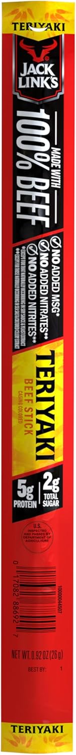 Jack Link's Beef Sticks, Teriyaki - Protein Snack, Meat Stic deal at Amazon
