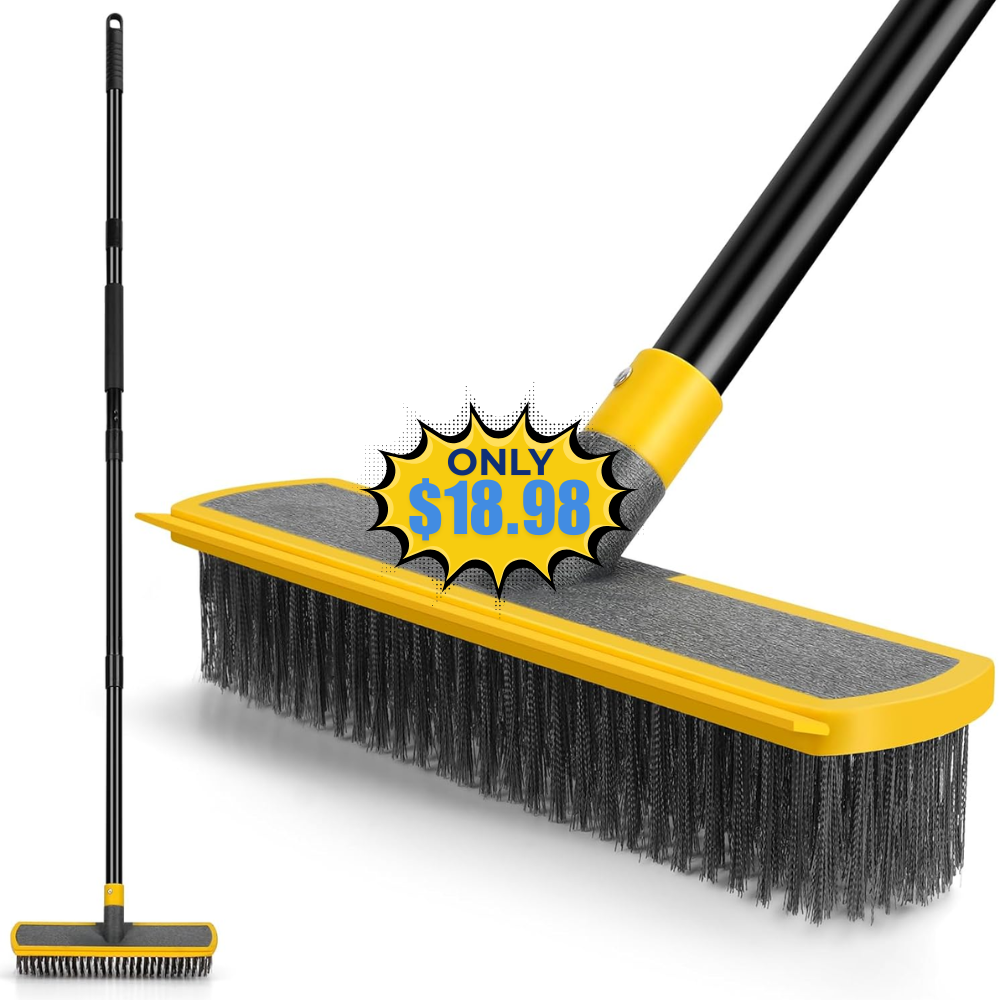 Heavy Duty Broom Wire Floor Scrub Brush Deal: Save 14%