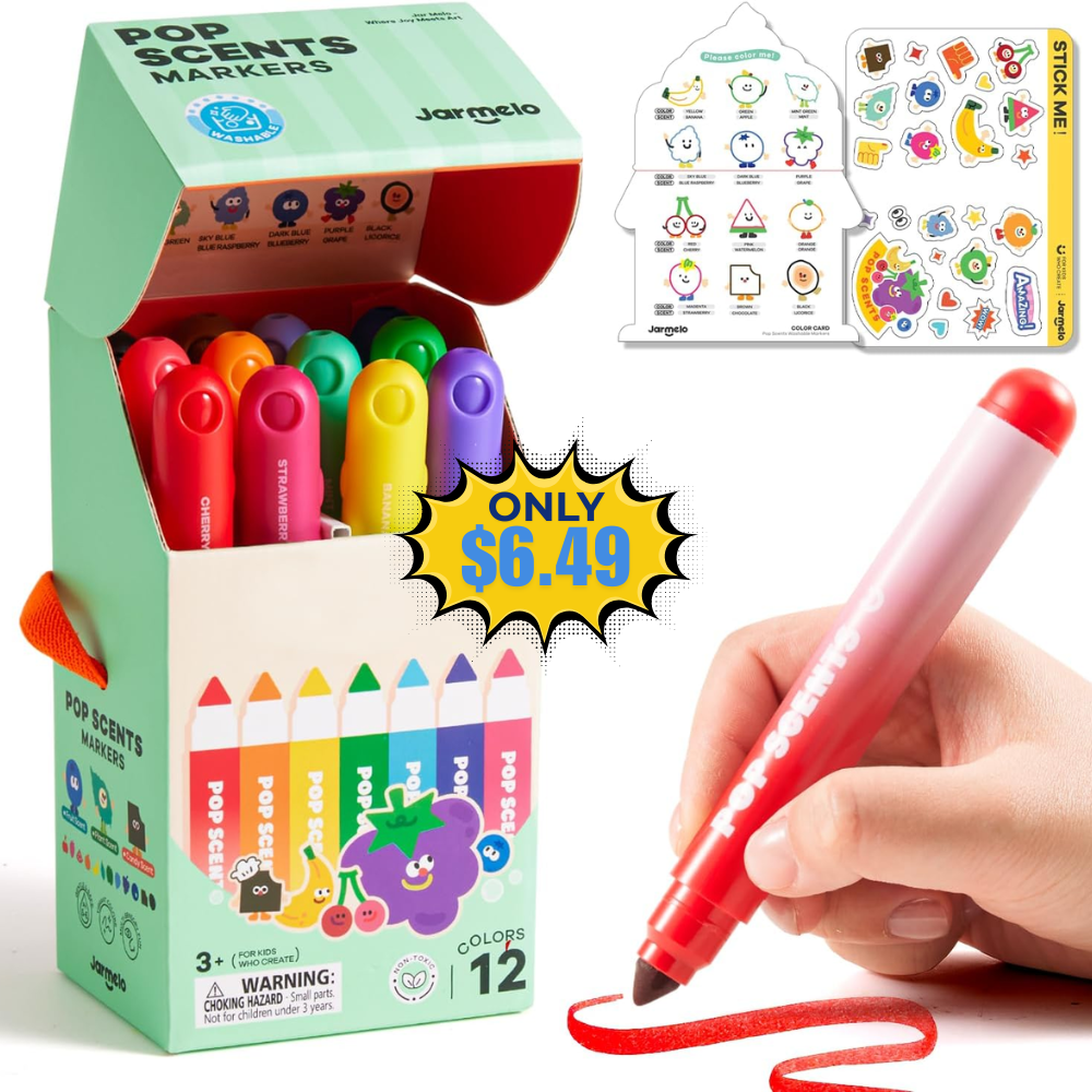 Jar Melo Scented Washable Markers Deal: Save 50%