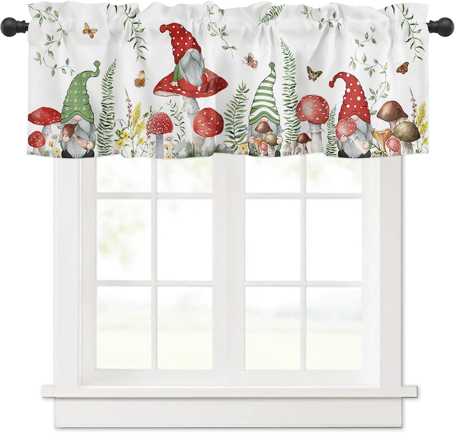 Gnomes Mushroom Curtains for Bedroom Living Room Butterfly S deal at Amazon