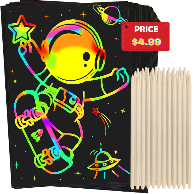 Scratch Rainbow Art Paper Set Deal: Save 50%