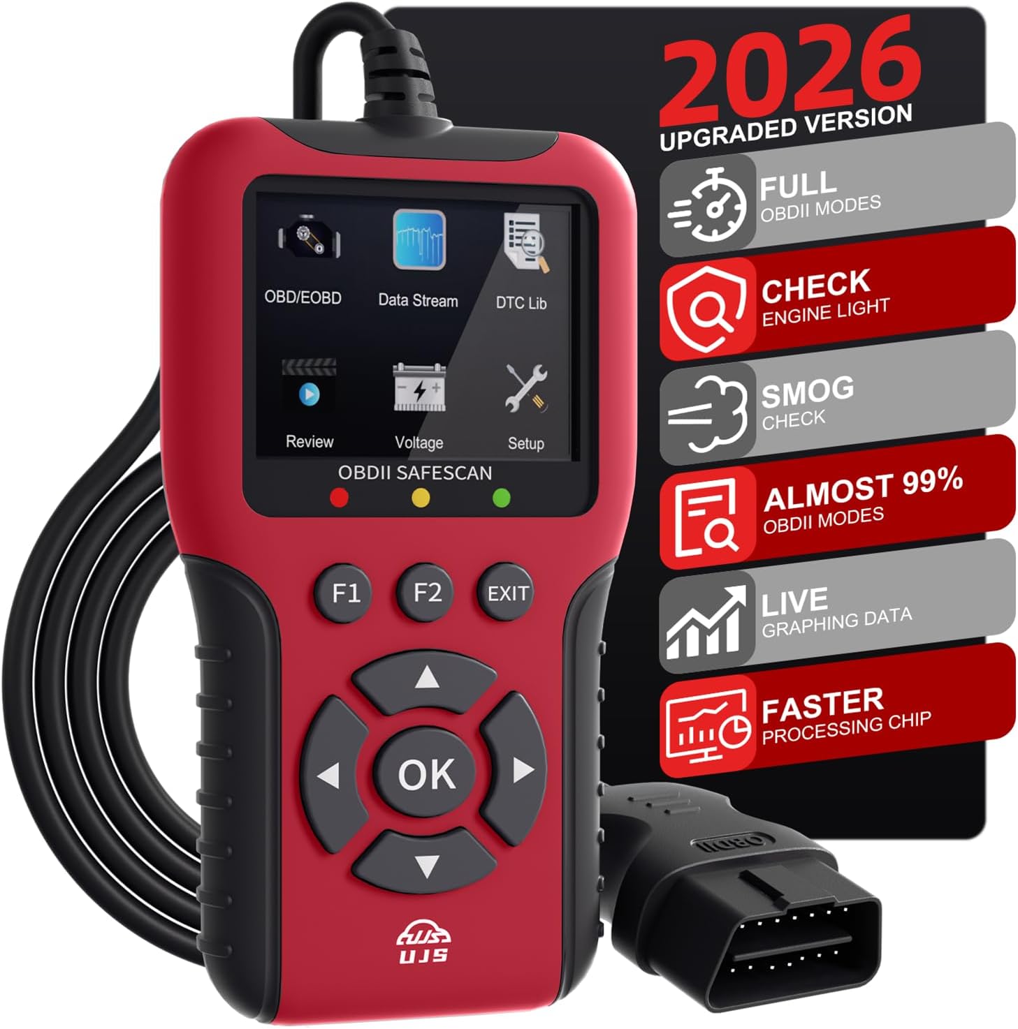 UJS 2026 Enhanced Universal OBD2 Scanner, Check Engine Code  deal at Amazon