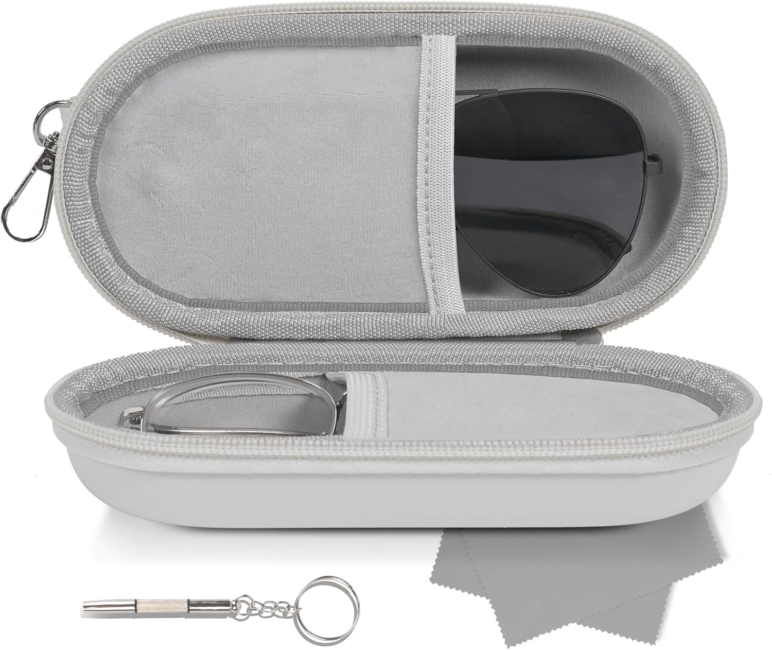 popolov Double Glasses Case,Dual Eyeglasses & Sunglasses Org deal at Amazon