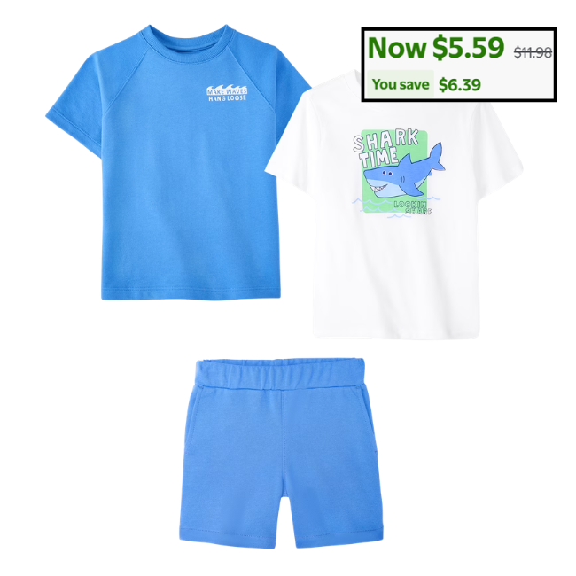 Graphic T-Shirts & Pull-On Shorts Deal at Walmart: Save $6.39