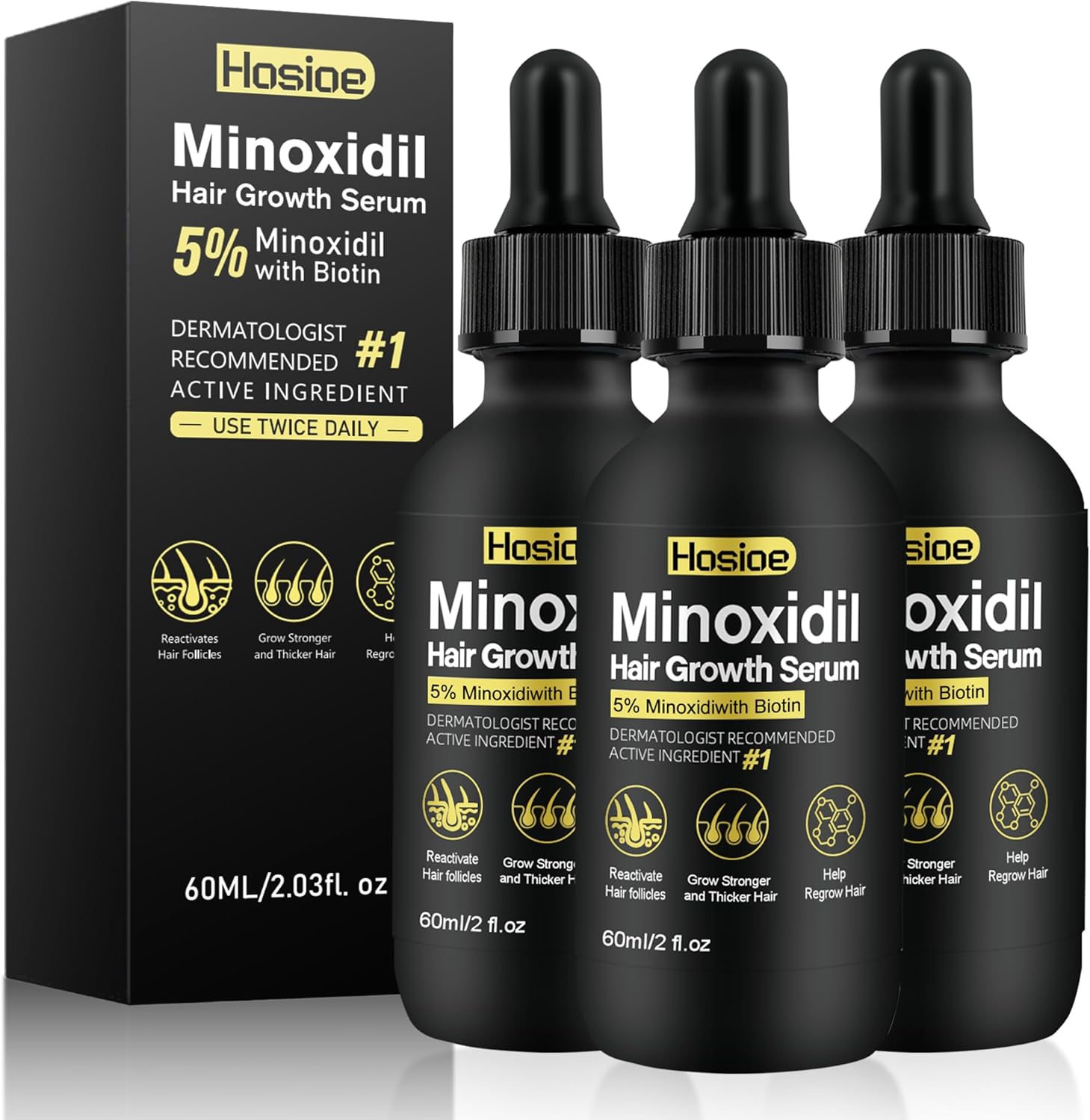 5% Minoxidil Hair Growth Serum for Men and Women Hair Regrow deal at Amazon