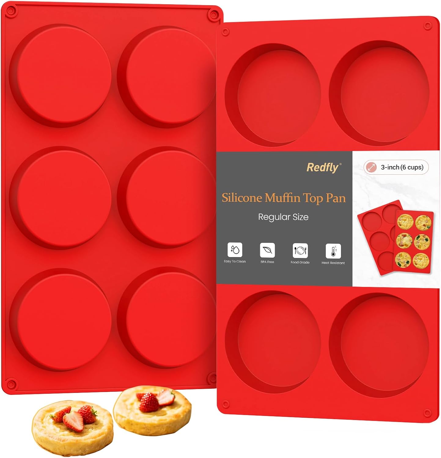 Redfly Silicone Egg Molds for Breakfast Sandwiches 2 Pcs, No deal at Amazon
