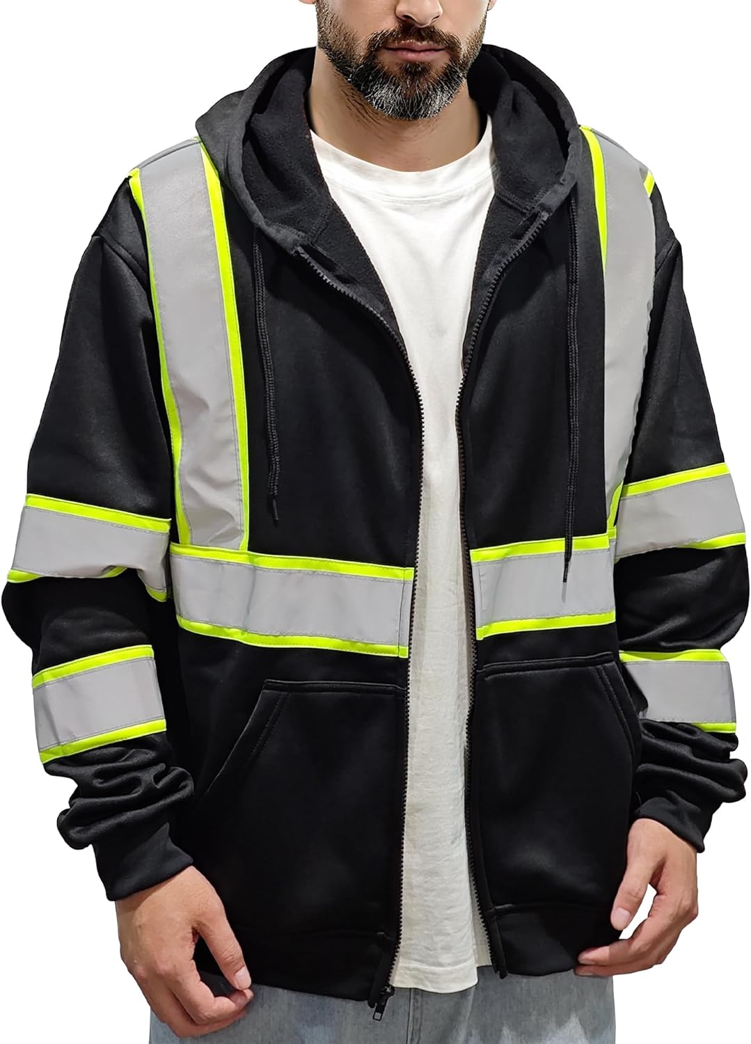 Wuple Hi Vis Safety Hoodie Class 3 High Visibility Sweatshir deal at Amazon