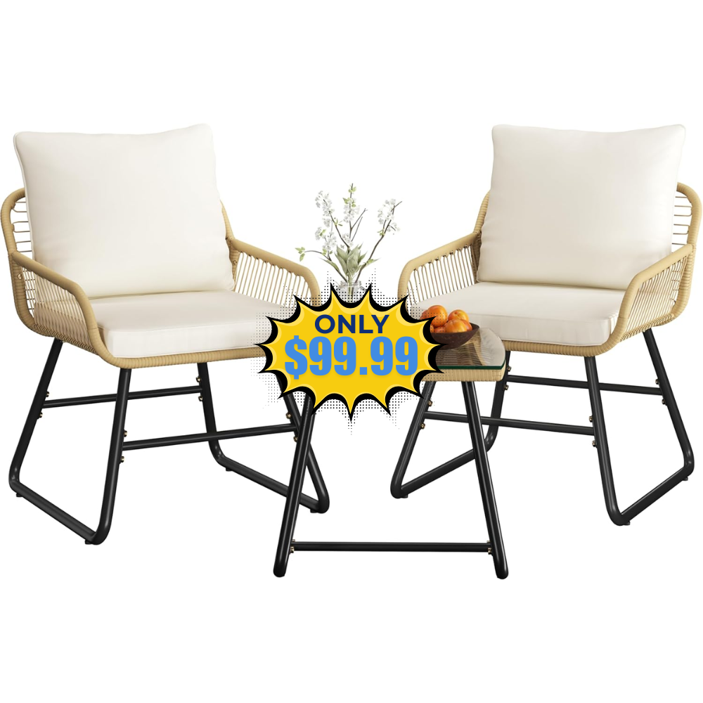 Yaheetech 3 Piece Patio Bistro Set Deal: Save 41%